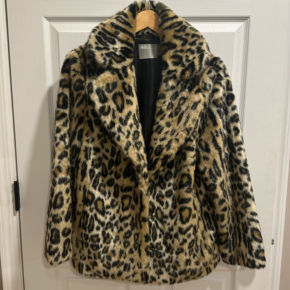 Faux fur Leopard Coat